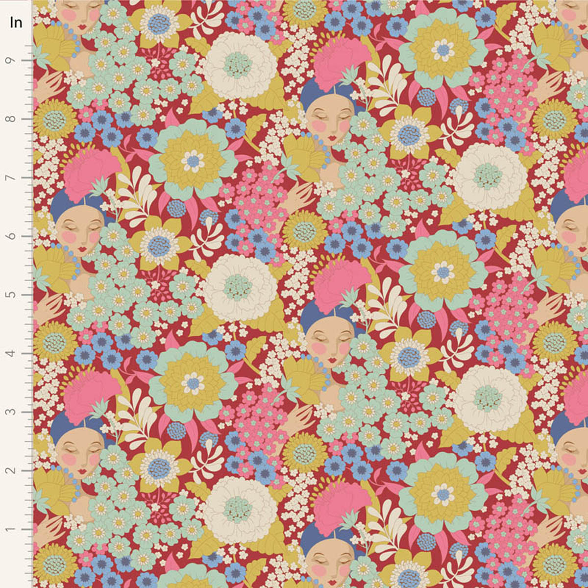 Tilda - WALLFLOWER - Wallflower Burgundy # 100606