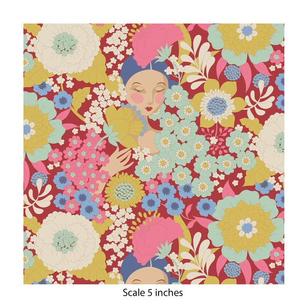 Tilda - WALLFLOWER - Wallflower Burgundy # 100606