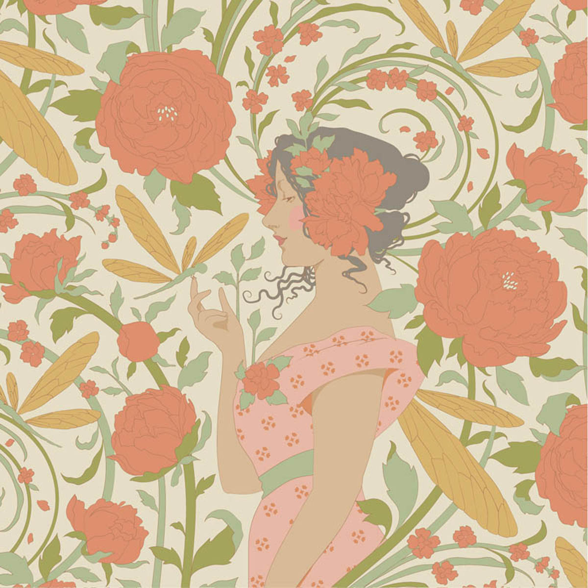 Tilda - SONGBIRD - AUBERY - Coral #100643