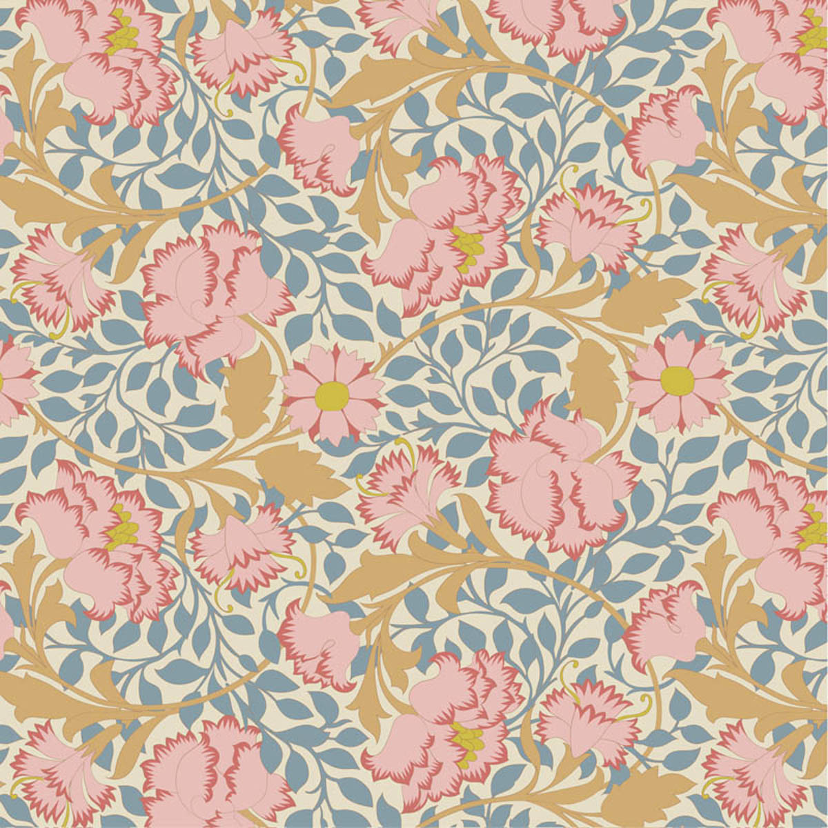Tilda - SONGBIRD - FLORA Blue #100654