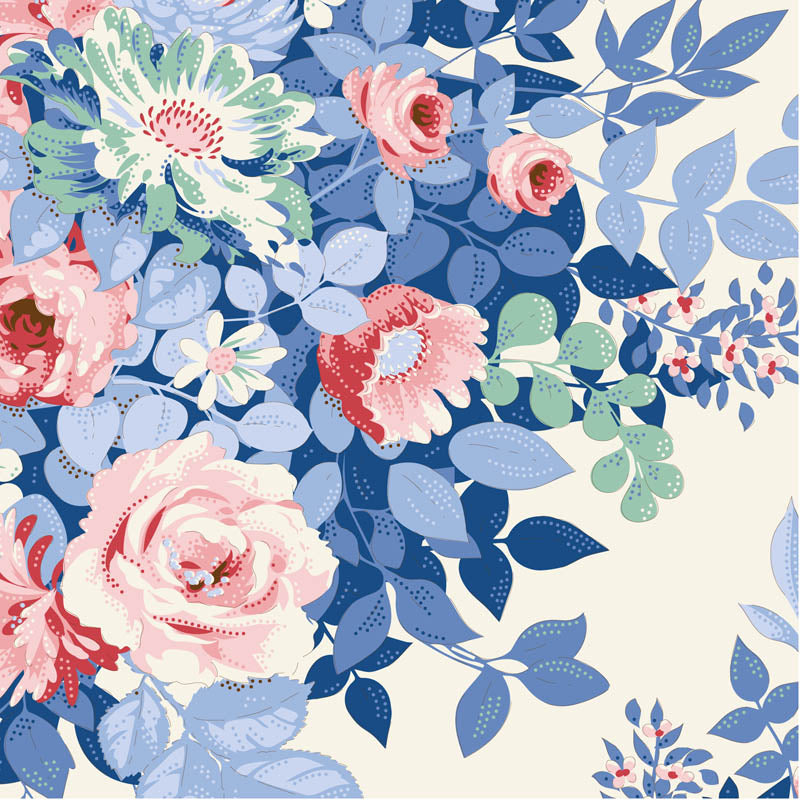 Tilda - SOMETHING BLUE - Whimsyflower Cream 100665