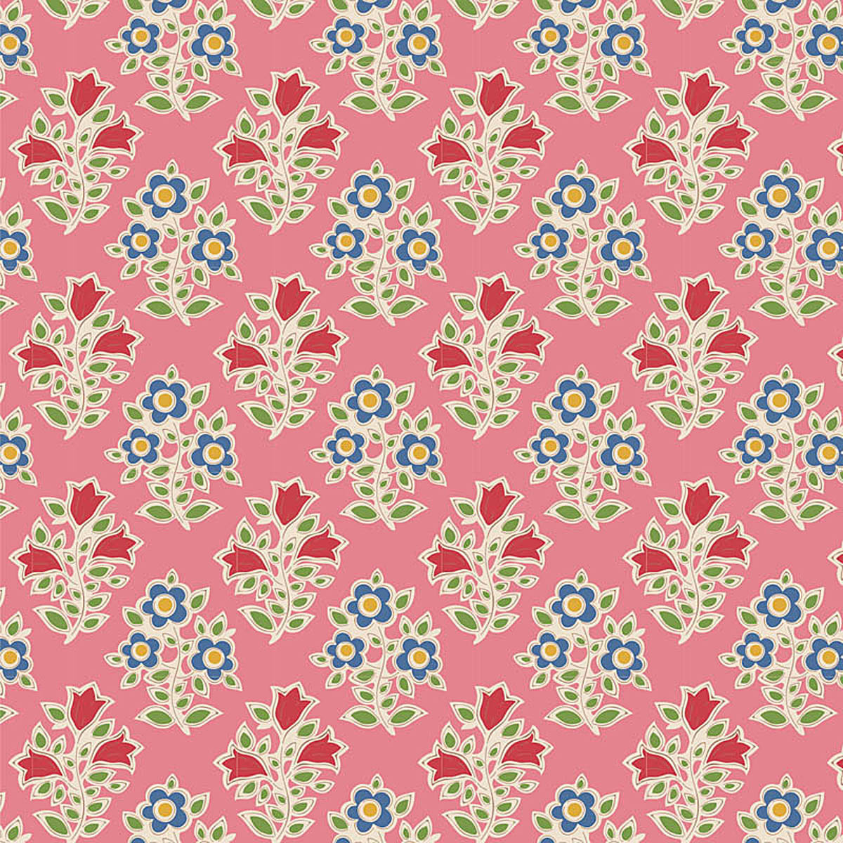 Tilda - JUBILEE - Farm Flowers  - Pink 110097