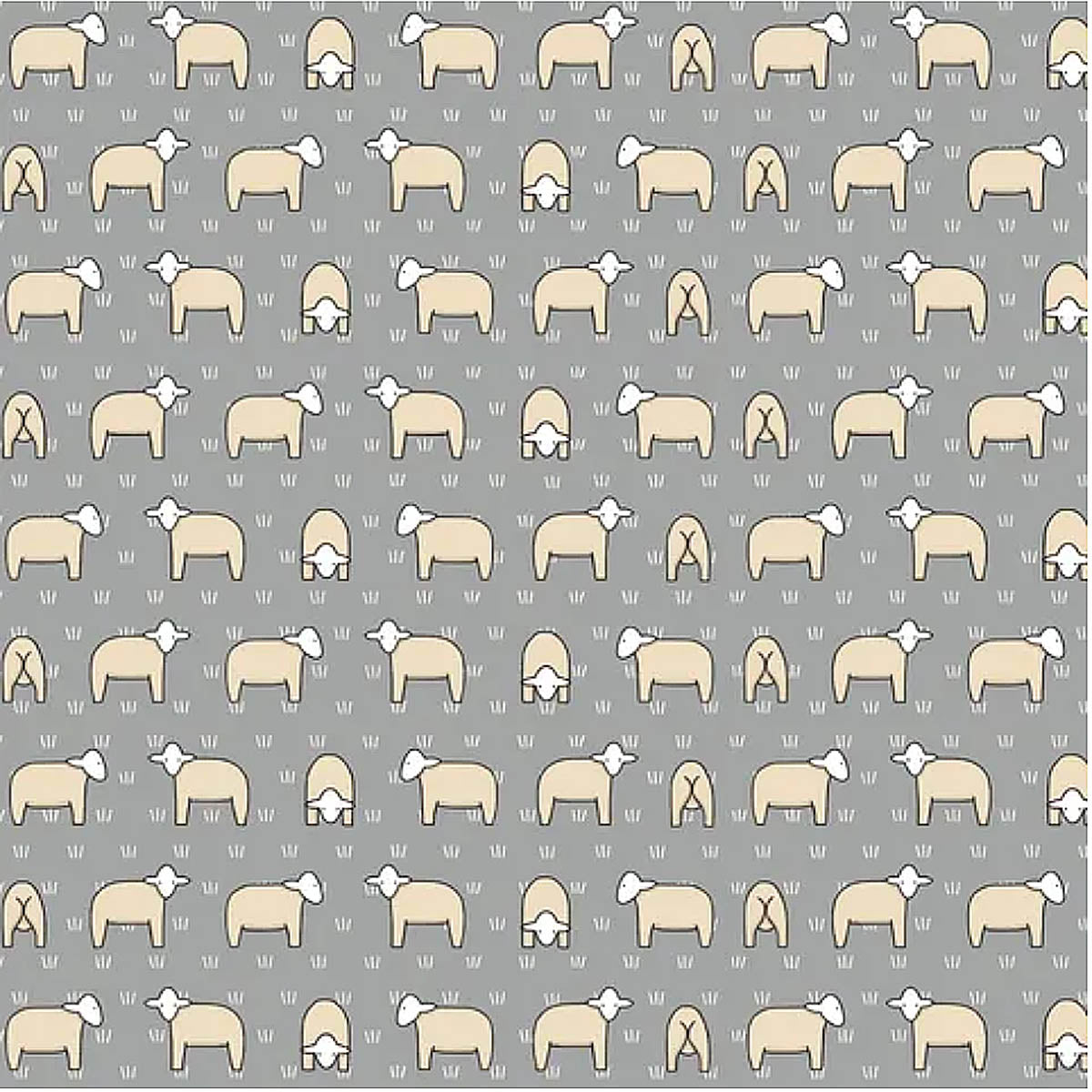 D/RT RED TRACTOR COLLECTION - Sheep Grey (small pattern) DV54759