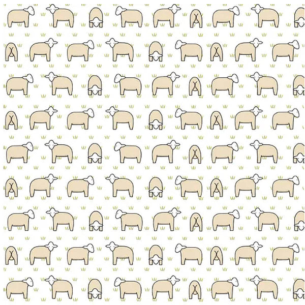 D/RT RED TRACTOR COLLECTION - Sheep White (small pattern) DV54760