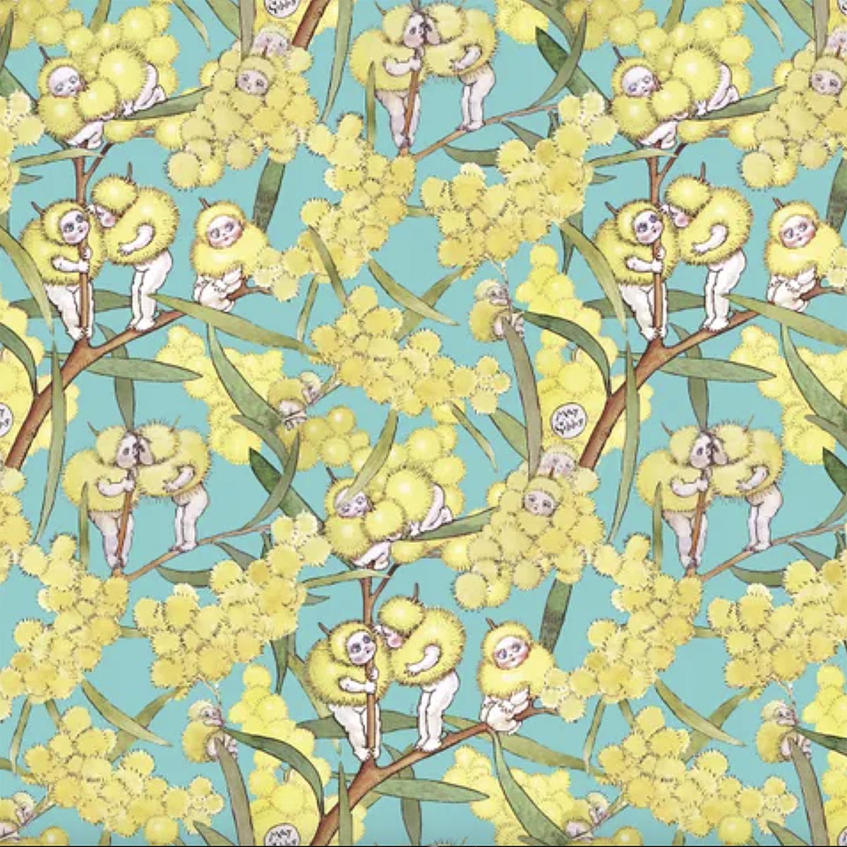 May Gibbs - BLOSSOM BABIES - Teal - MG1006