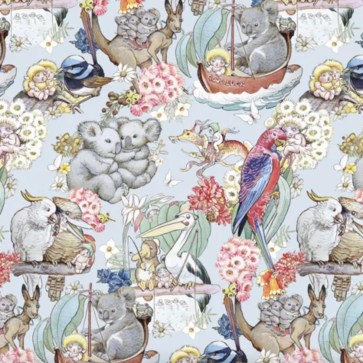 May Gibbs - GUMNUT ADVENTURES - Light Blue - MG1011