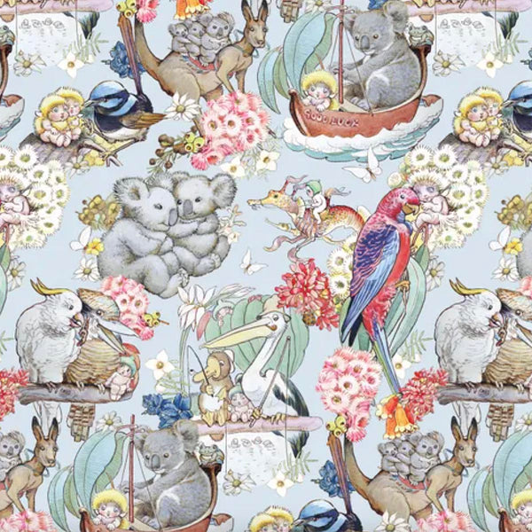 May Gibbs - GUMNUT ADVENTURES - Light Blue - MG1011