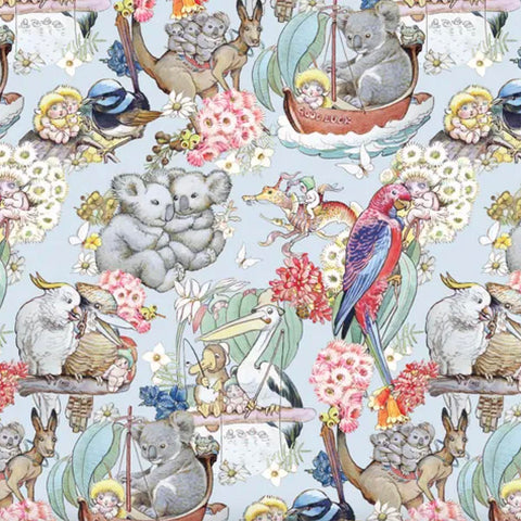 May Gibbs - GUMNUT ADVENTURES - Light Blue - MG1011