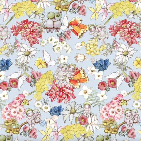 May Gibbs - GUMNUT FRIENDS - Light Blue - MG1015