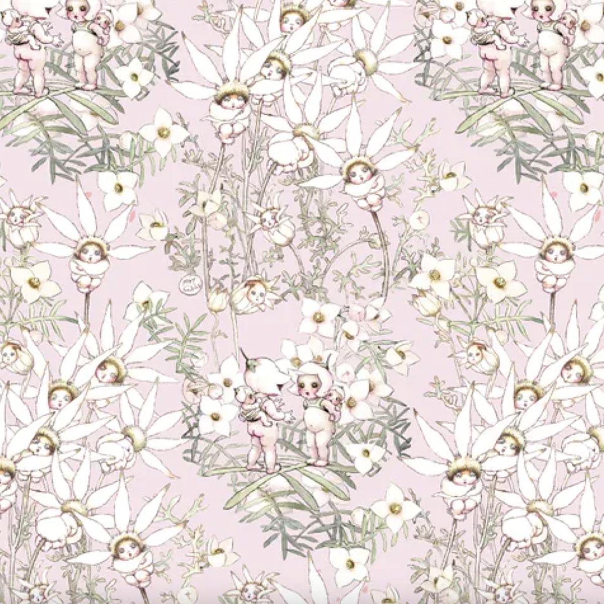 May Gibbs - PASTEL FLOWERS - Pink - MG10120