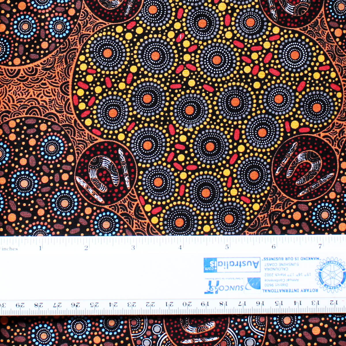 WOMEN COLLECTING WATER ORANGE by Aboriginal Artist CHRISTINE DOOLAN