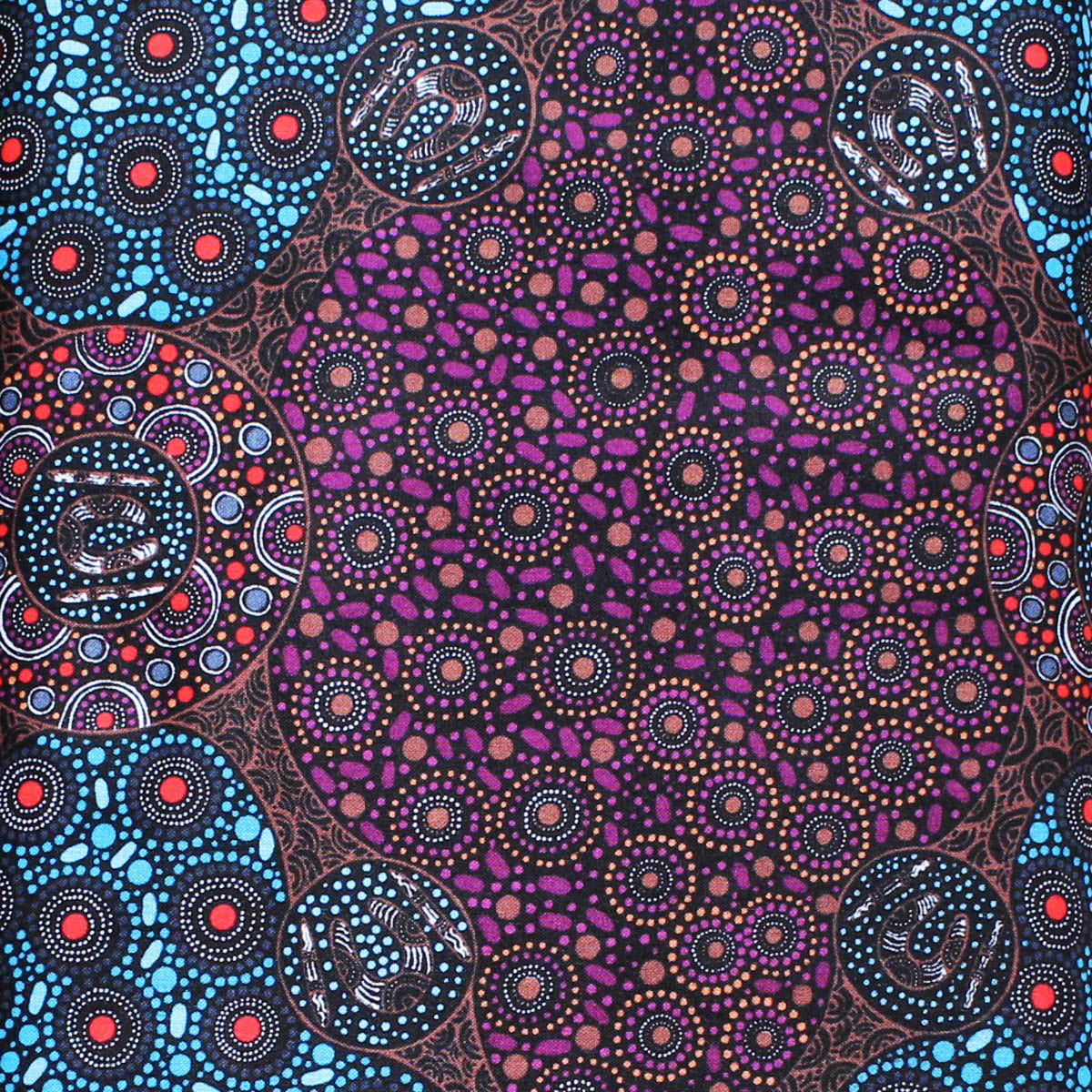 WOMEN COLLECTING WATER PURPLE by Aboriginal Artist CHRISTINE DOOLAN
