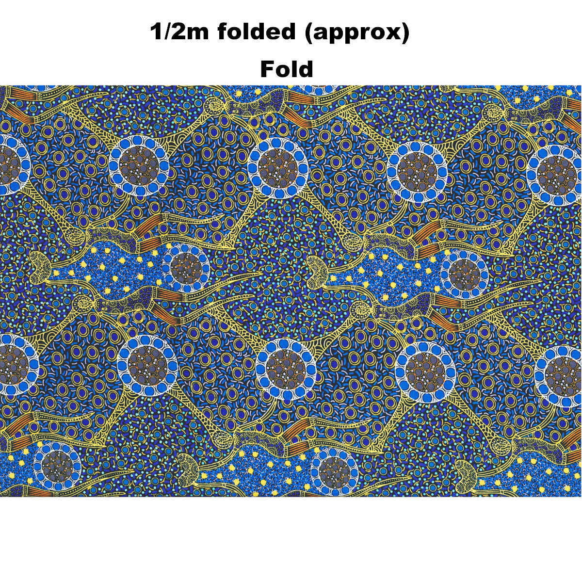 WOMEN DANCING NEAR WATERHOLE BLUE by Aboriginal Artist Christine Doolan