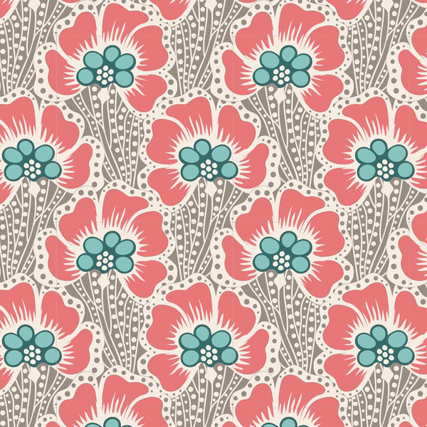 Tilda COTTON BEACH - 100330 Ocean Flower Grey