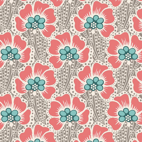 Tilda COTTON BEACH - 100330 Ocean Flower Grey