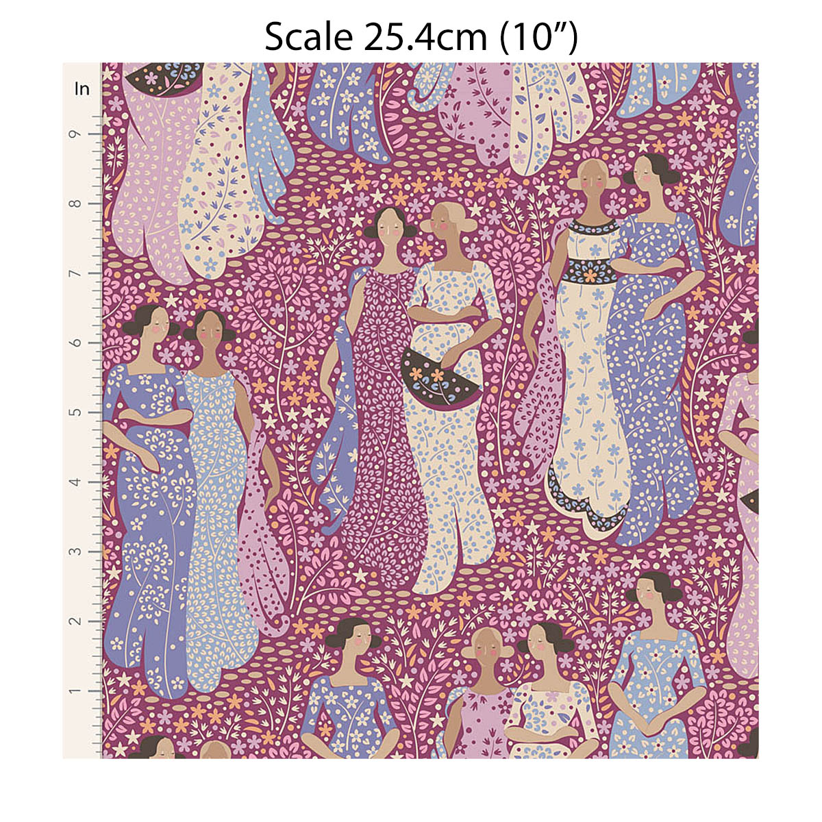 Tilda HOMETOWN - Friendly Gathering Plum - #100475