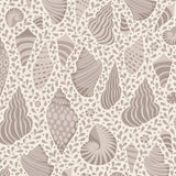 Tilda Cotton Beach BEACH SHELLS  - 110025 Grey