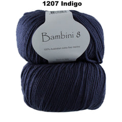 BAMBINI 8 - 8ply/DK/Lt Worsted 100% Australian Merino 50g/115m CHOOSE COLOUR