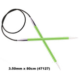 KnitPro ZING - FIXED CABLE CIRCULAR Knitting Needles - Choose Size