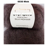 LANA GATTO - SILK MOHAIR -  75% Kid Mohair + 25% Silk - 2ply/Fingering - Ball 25g 212m/231yds  CHOOSE COLOUR