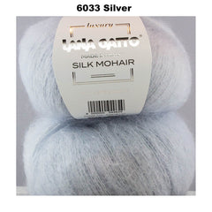 LANA GATTO - SILK MOHAIR -  75% Kid Mohair + 25% Silk - 2ply/Fingering - Ball 25g 212m/231yds  CHOOSE COLOUR
