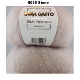 LANA GATTO - SILK MOHAIR -  75% Kid Mohair + 25% Silk - 2ply/Fingering - Ball 25g 212m/231yds  CHOOSE COLOUR