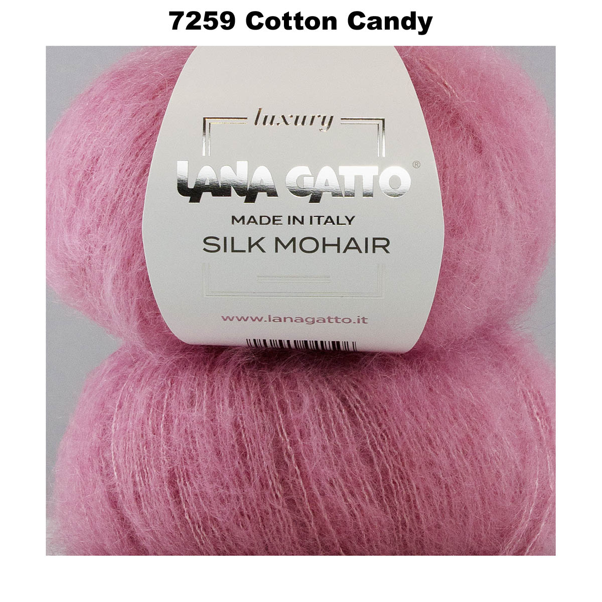 LANA GATTO - SILK MOHAIR -  75% Kid Mohair + 25% Silk - 2ply/Fingering - Ball 25g 212m/231yds  CHOOSE COLOUR