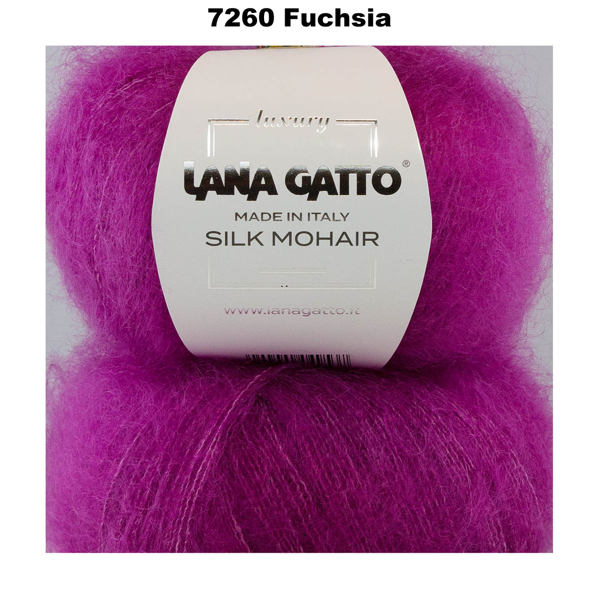 LANA GATTO - SILK MOHAIR -  75% Kid Mohair + 25% Silk - 2ply/Fingering - Ball 25g 212m/231yds  CHOOSE COLOUR
