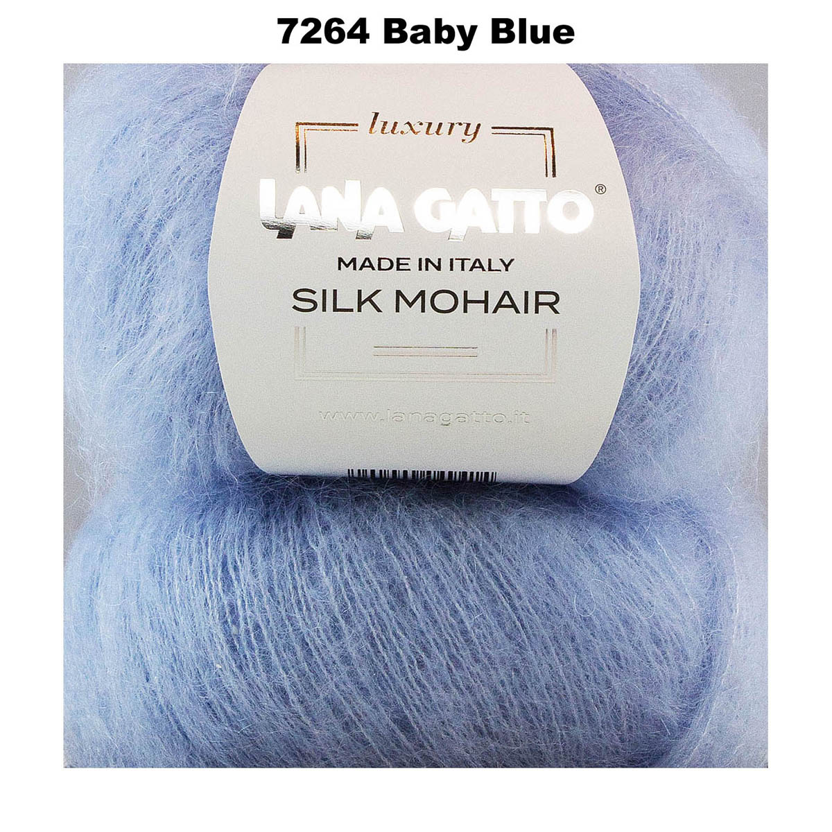 LANA GATTO - SILK MOHAIR -  75% Kid Mohair + 25% Silk - 2ply/Fingering - Ball 25g 212m/231yds  CHOOSE COLOUR