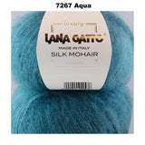 LANA GATTO - SILK MOHAIR -  75% Kid Mohair + 25% Silk - 2ply/Fingering - Ball 25g 212m/231yds  CHOOSE COLOUR
