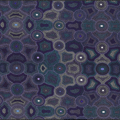 AKUNA DREAMING PURPLE by Australian Aboriginal Artist Agnes Rubuntja