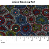 AKUNA DREAMING RED by Australian Aboriginal Artist Agnes Rubuntja