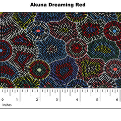AKUNA DREAMING RED by Australian Aboriginal Artist Agnes Rubuntja