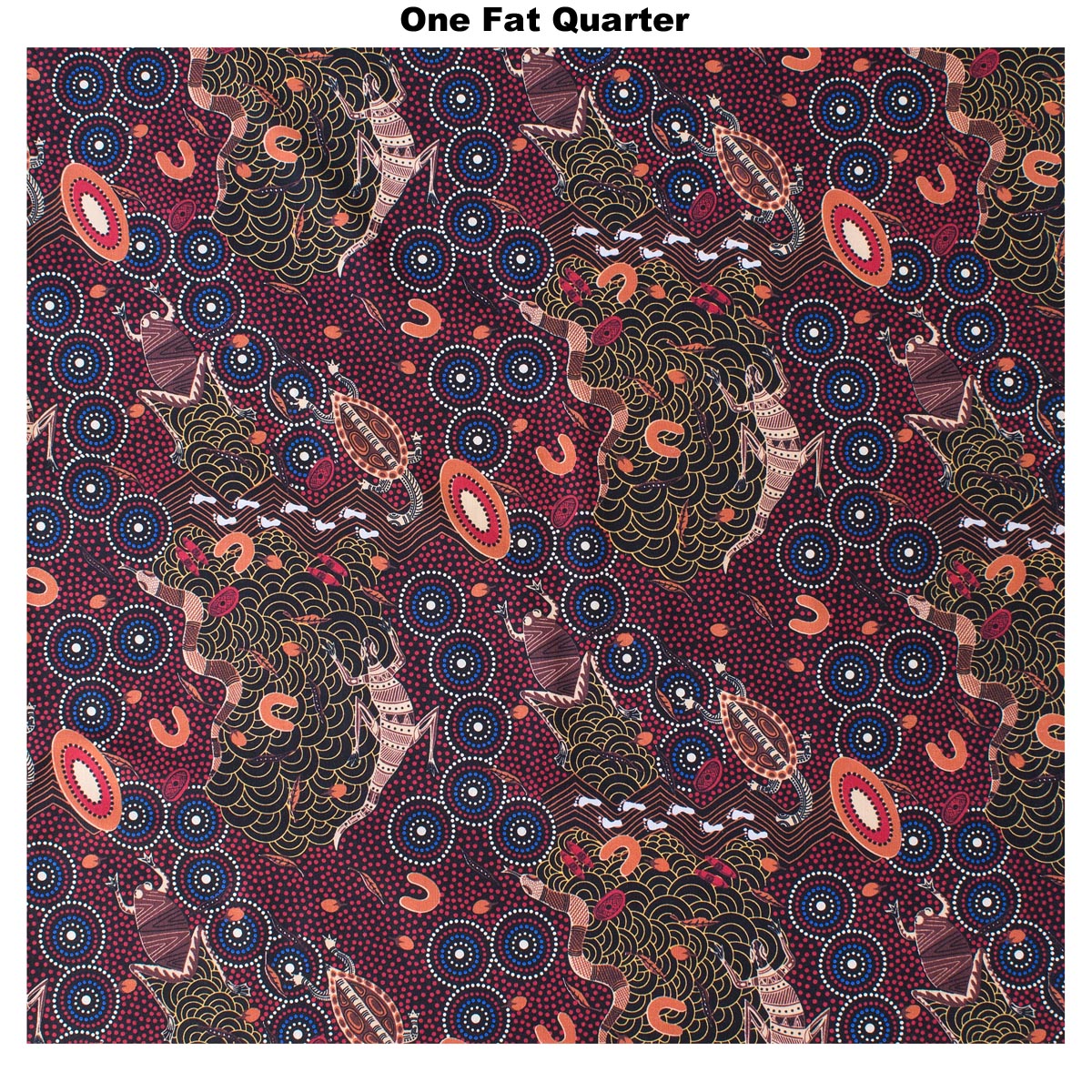 AROUND WATERHOLE RED by Aboriginal Artist NAMBOOKA