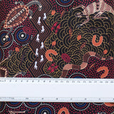 AROUND WATERHOLE RED by Aboriginal Artist NAMBOOKA