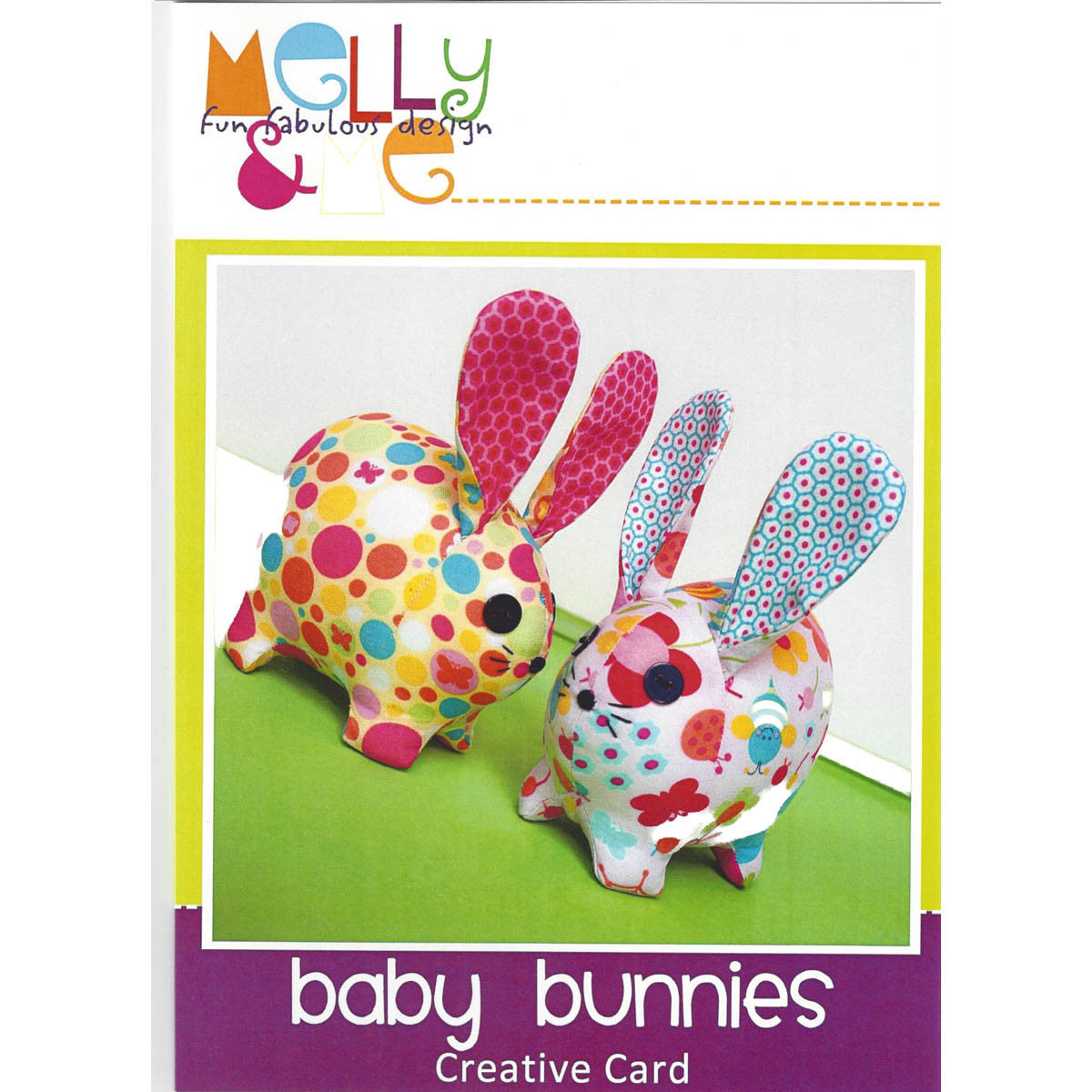 BABY BUNNIES - Creative Pattern Card - by Australian Designer Melanie McNeice for Melly & Me