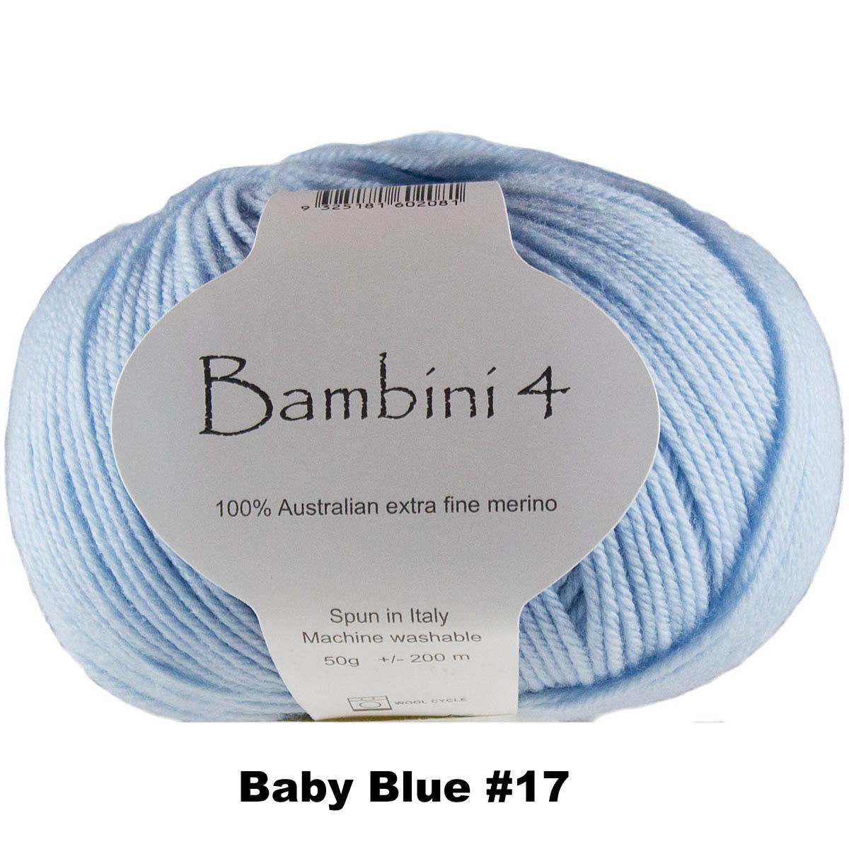 BAMBINI 4 -100% Australian Wool 4ply/Sport - 50g / 200m  CHOOSE COLOUR