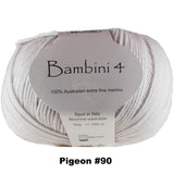 BAMBINI 4 -100% Australian Wool 4ply/Sport - 50g / 200m  CHOOSE COLOUR