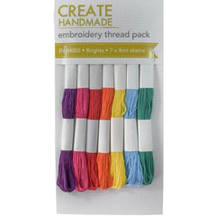 EMBROIDERY THREAD PACK - 7 x 8m Skeins by Create Handmade