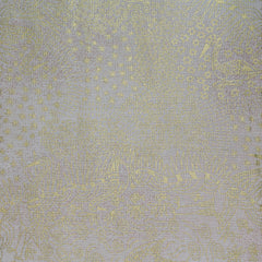 BROLGA LIFE ECRU (Ecru & Metallic Gold) by Aboriginal Artist NAMBOOKA