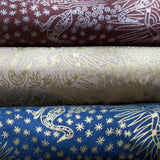 BROLGA LIFE ECRU (Ecru & Metallic Gold) by Aboriginal Artist NAMBOOKA