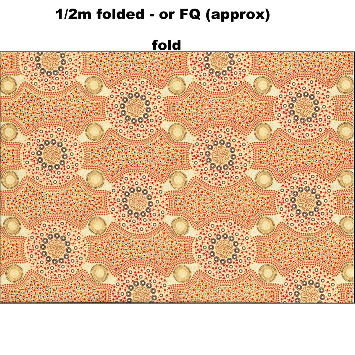 BUSH FLOWERS ECRU by Aboriginal Artist Marlene Doolan