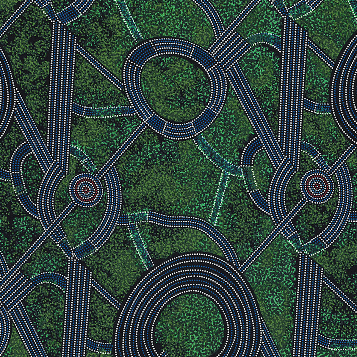 BUSH PLUM 2 EMERALD by Aboriginal Artist GRACIE MORTON