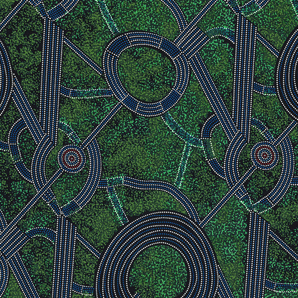 BUSH PLUM 2 EMERALD by Aboriginal Artist GRACIE MORTON