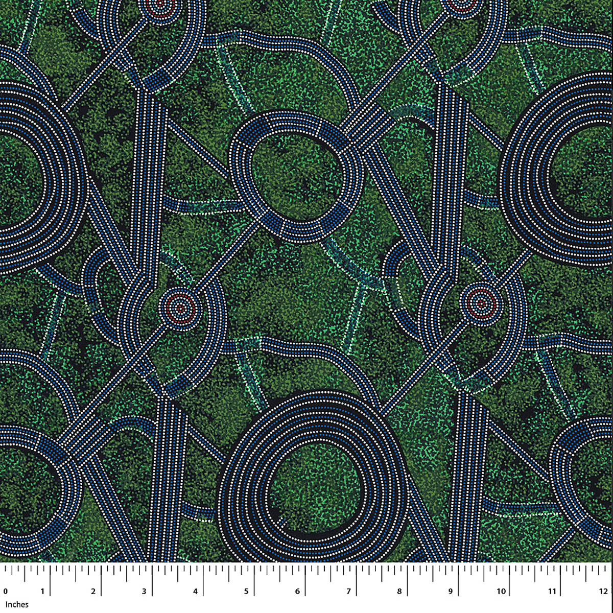 BUSH PLUM 2 EMERALD by Aboriginal Artist GRACIE MORTON