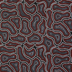 BUSH SEEDS BLACK by Aboriginal Artist CINDY WALLACE