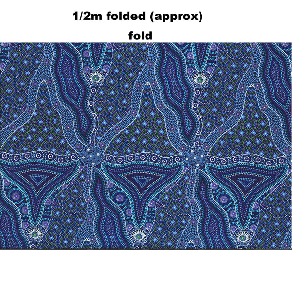 BUSH TOMATO & WATERHOLE BLUE by Aboriginal Artist Cindy Wallace