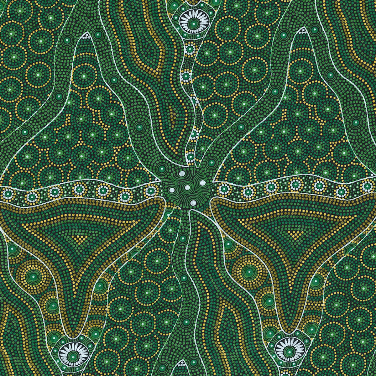 BUSH TOMATO & WATERHOLE GREEN by Aboriginal Artist Cindy Wallace