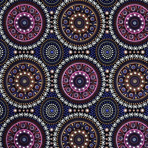 BUSH BERRY PURPLE by Aboriginal Artist MARLENE DOOLAN