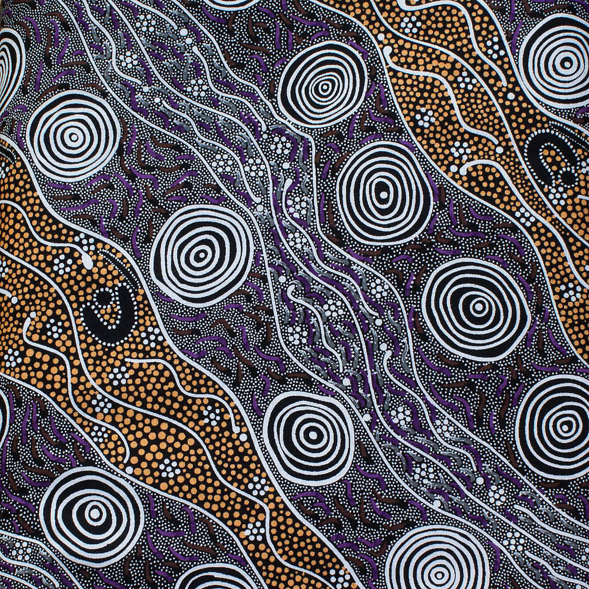 BUSH CAMP PURPLE by Aboriginal Artist AUDREY NAPANANGKA